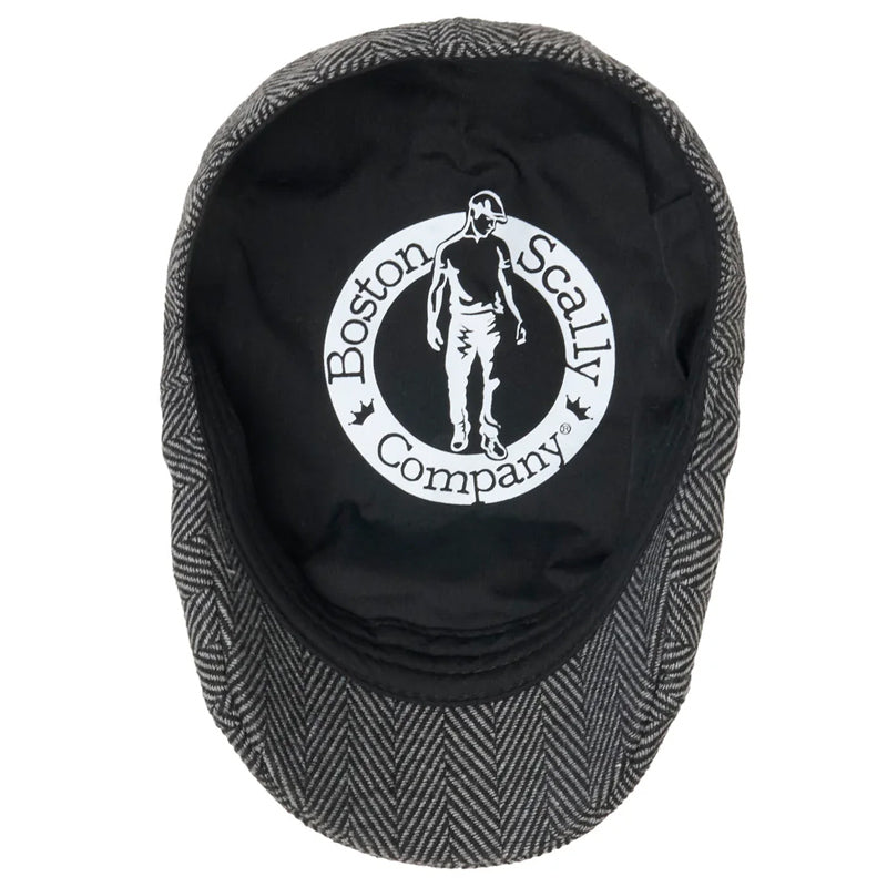 Gorra plana para hombre con diseño de espiga y ocho paneles
