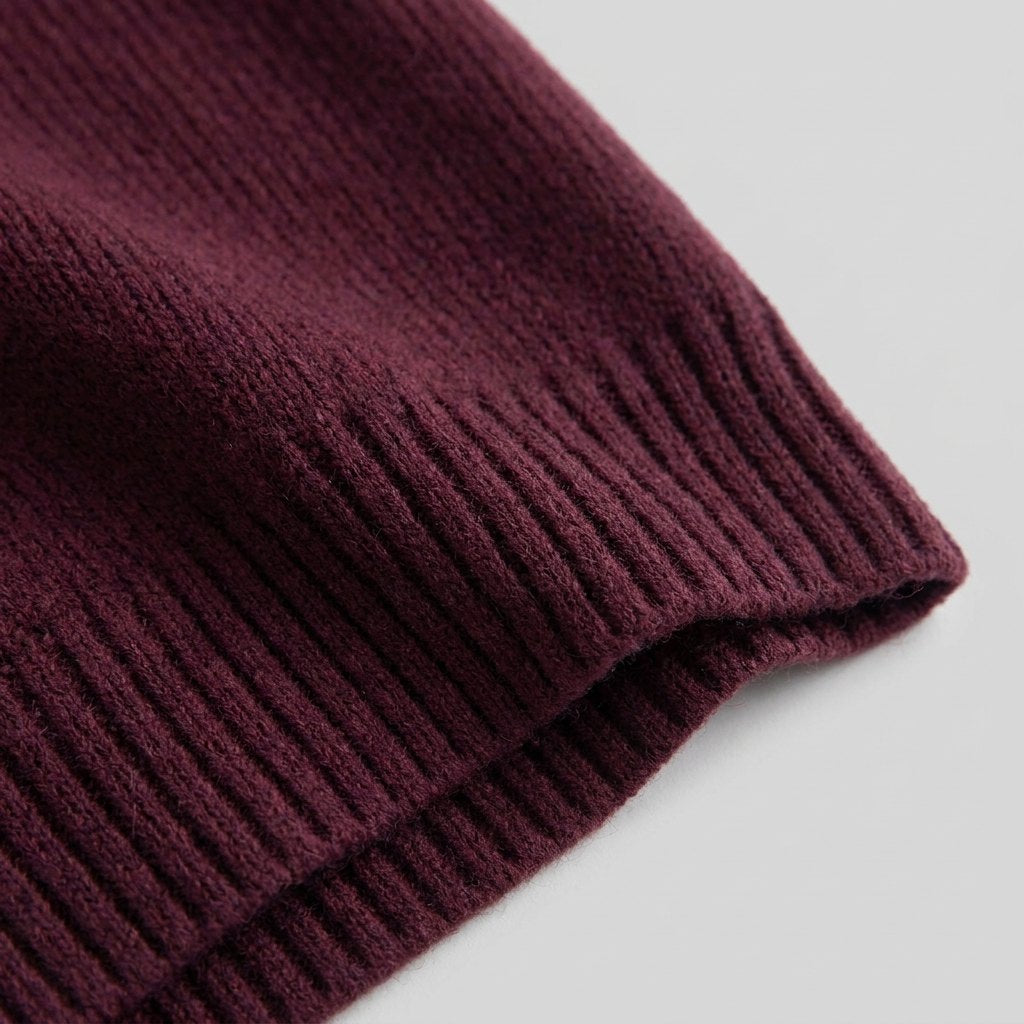 Dames 2-delige gebreide set met coltrui en wijde broek