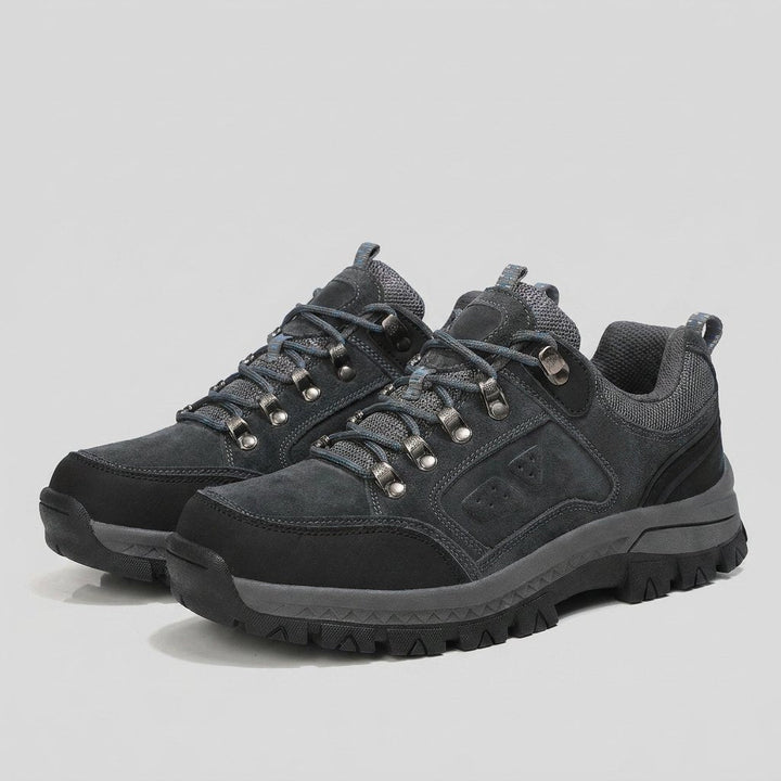Chaussures de Randonnée Homme en Daim et Mesh avec Lacets et Semelle en Caoutchouc