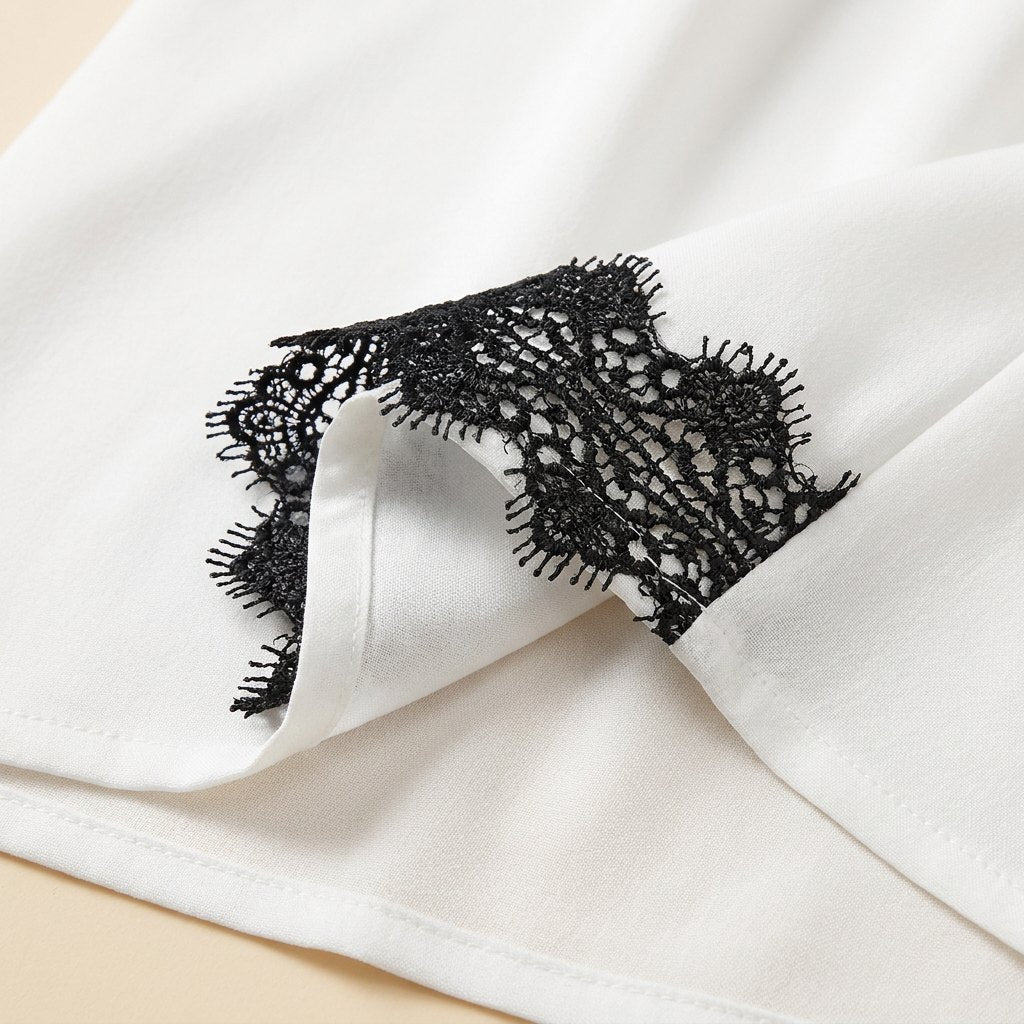 Dames loungewear-set van lyocellmix met kanten details