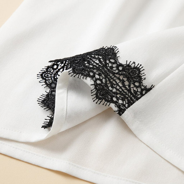 Dames loungewear-set van lyocellmix met kanten details