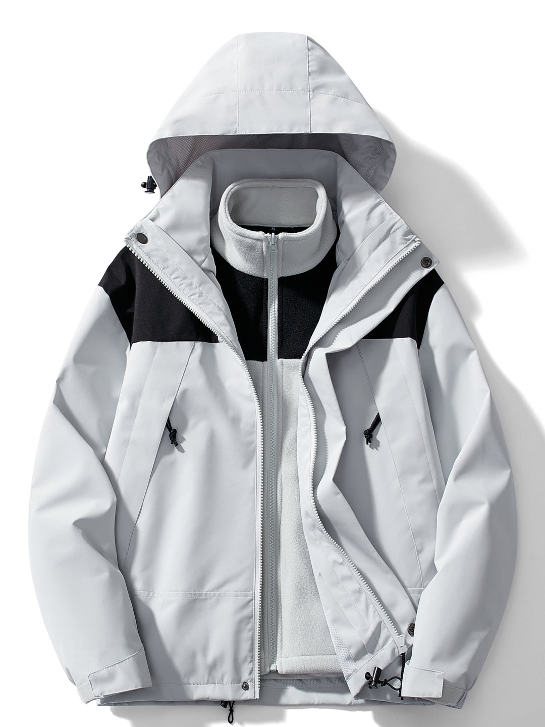 Veste outdoor 3 en 1 femme à capuche avec polaire amovible