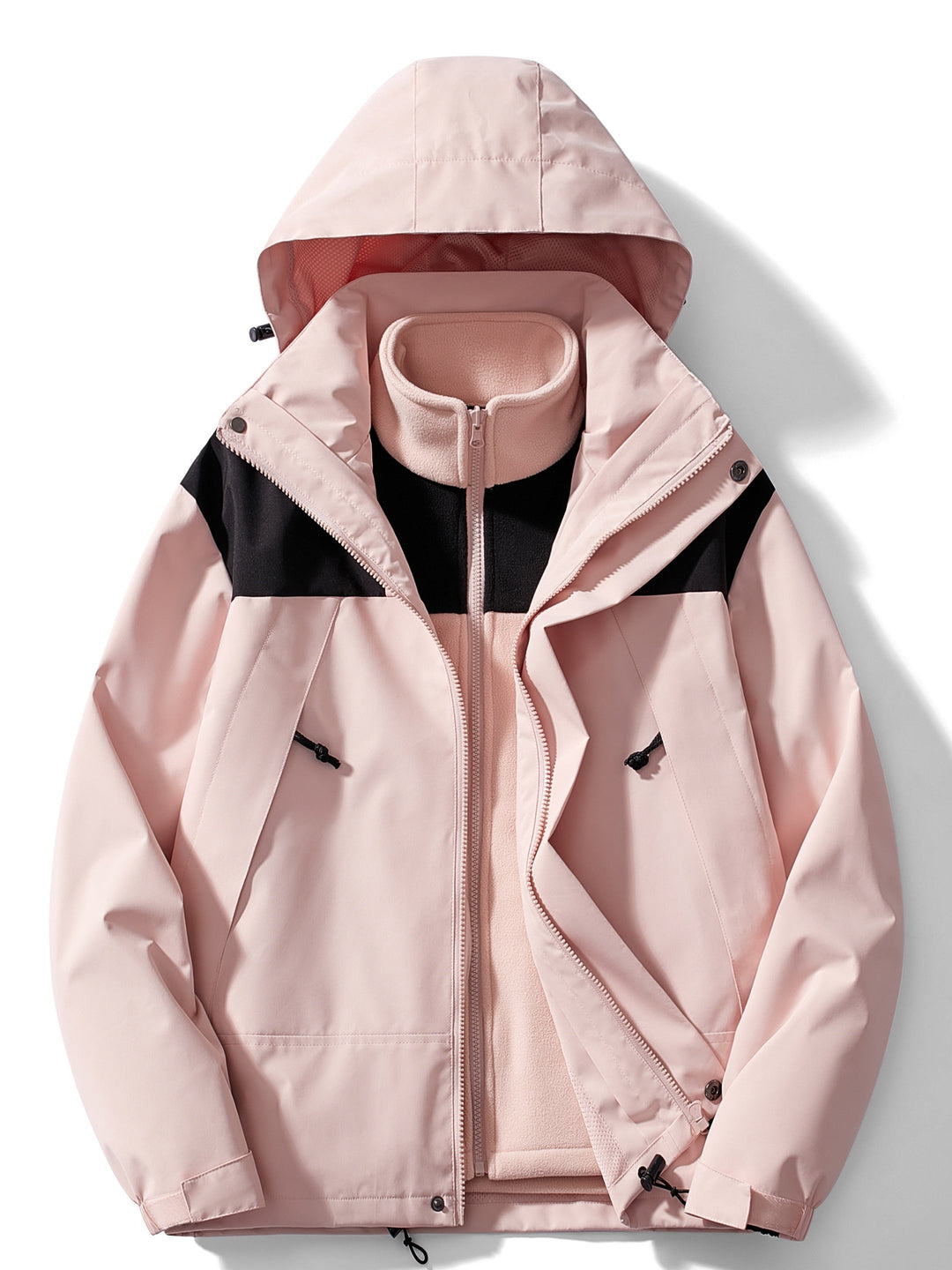 Veste outdoor 3 en 1 femme à capuche avec polaire amovible