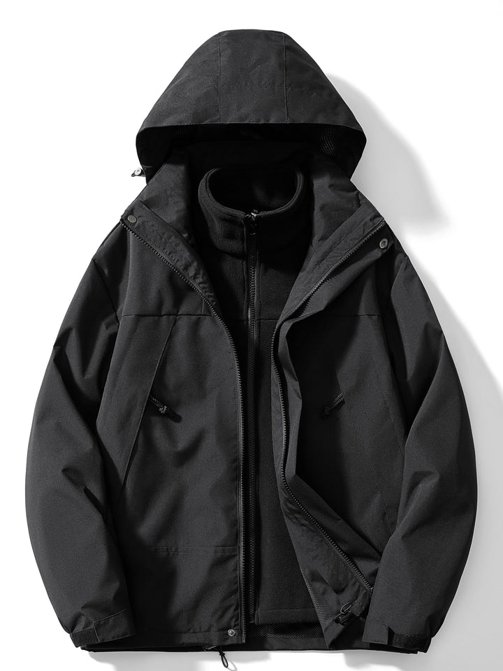 Veste outdoor 3 en 1 femme à capuche avec polaire amovible