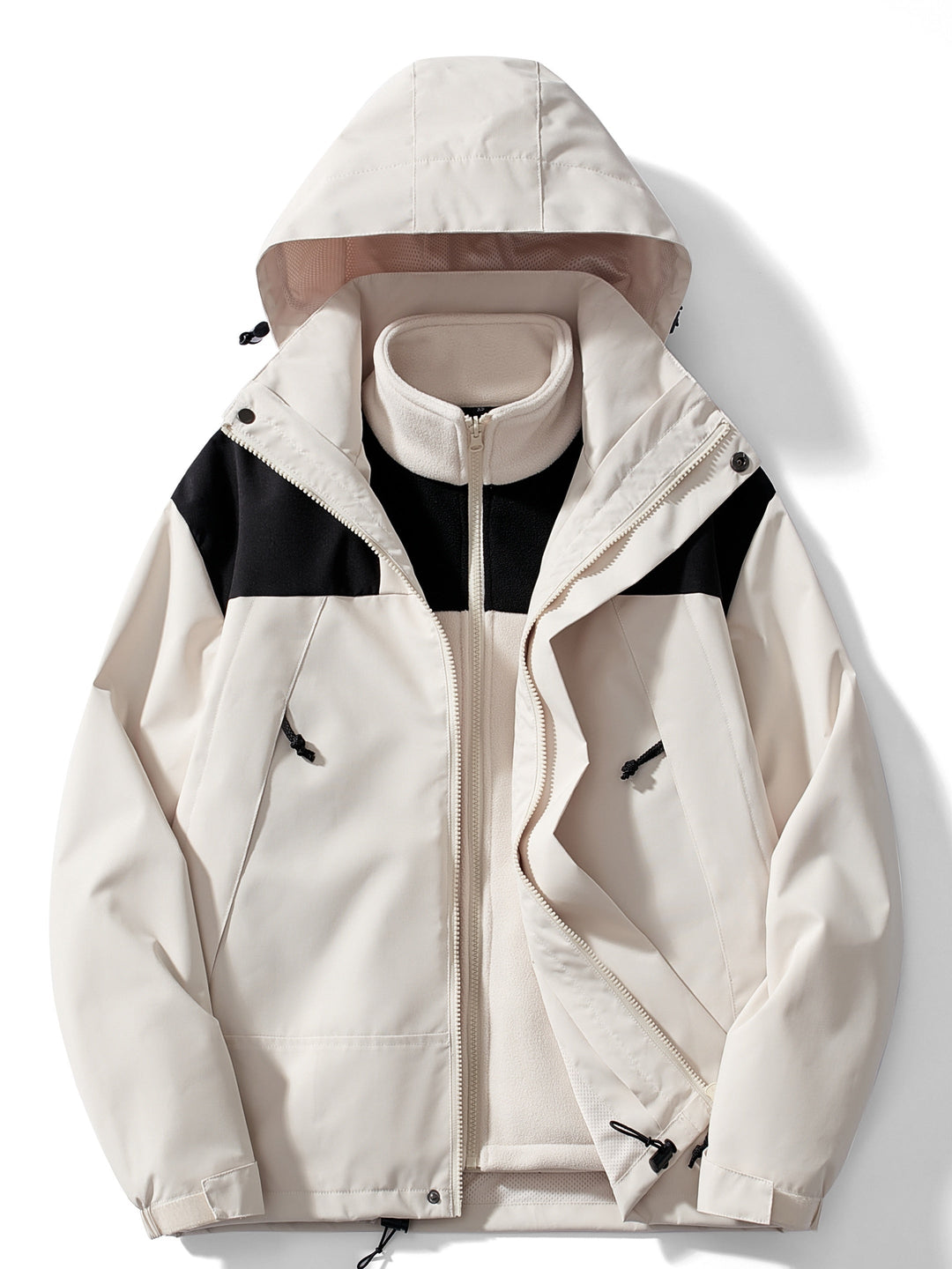 Veste outdoor 3 en 1 femme à capuche avec polaire amovible