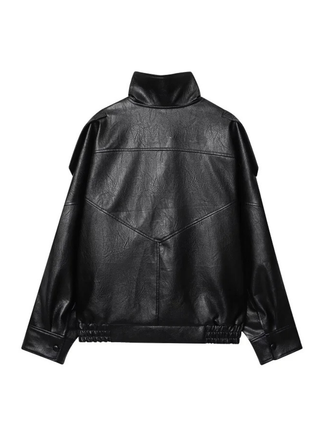 Women's Oversized Faux Fur Jacket with Stand-Up Collar