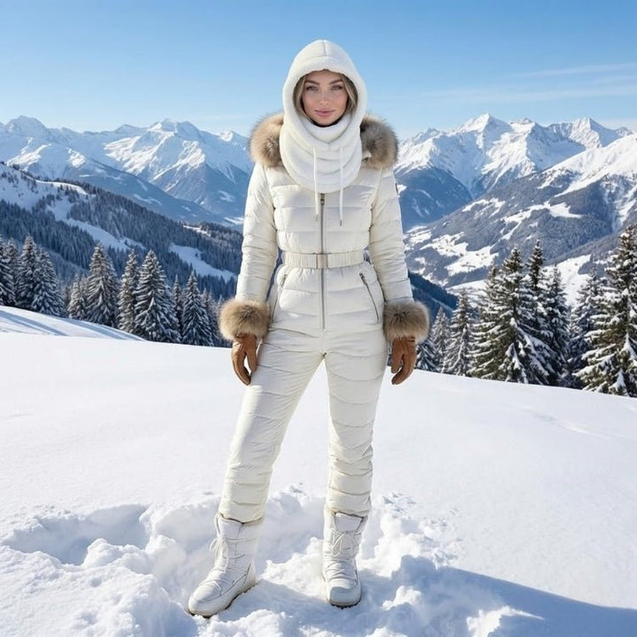 Passamontagna da donna in pile Sherpa con scaldacollo integrato