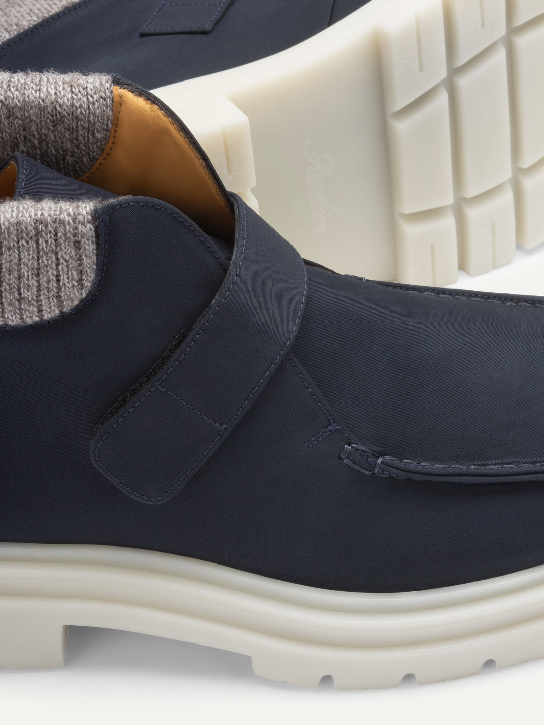 Men's Winter Boots - Velcro Closure and Mesh Trim