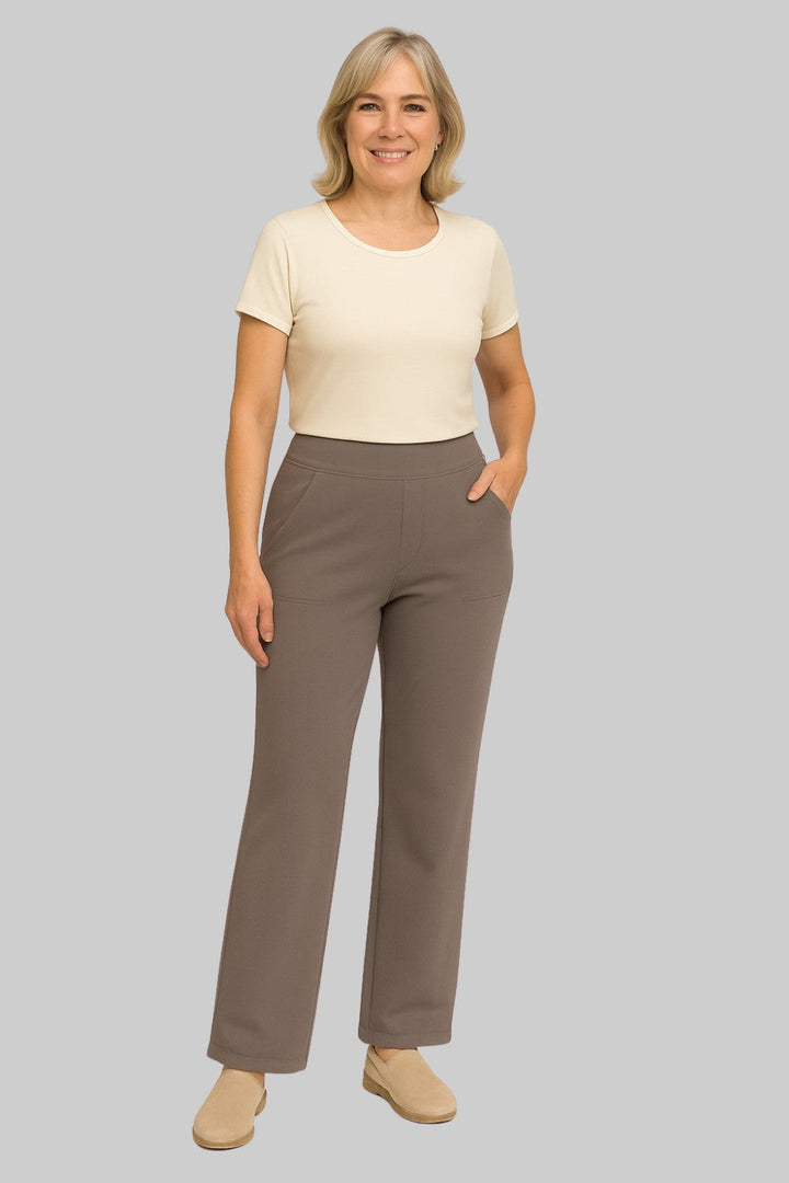 Pantalon de Yoga Taille Haute Coupe Droite Femme
