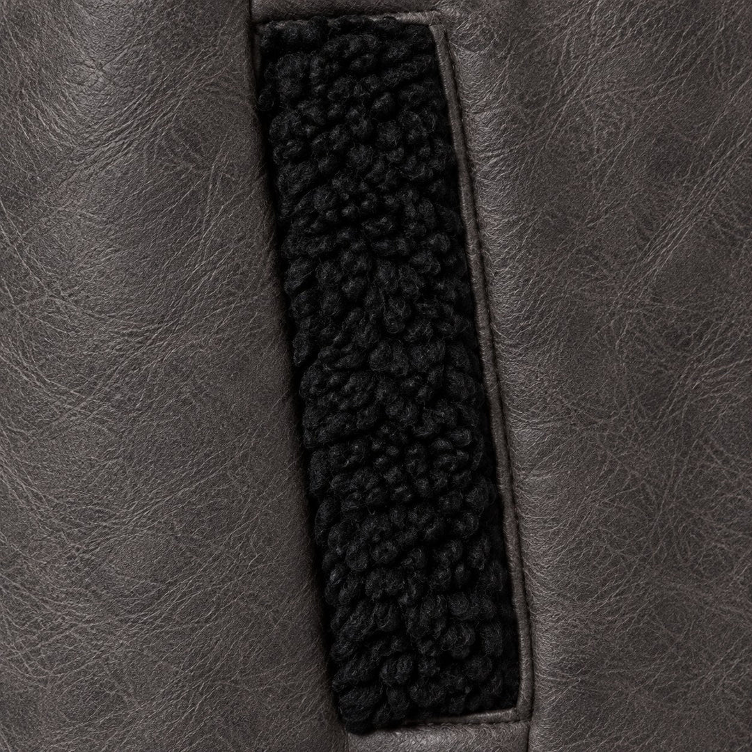 Veste d'Hiver Femme Doublée Fausse Fourrure avec Grands Revers