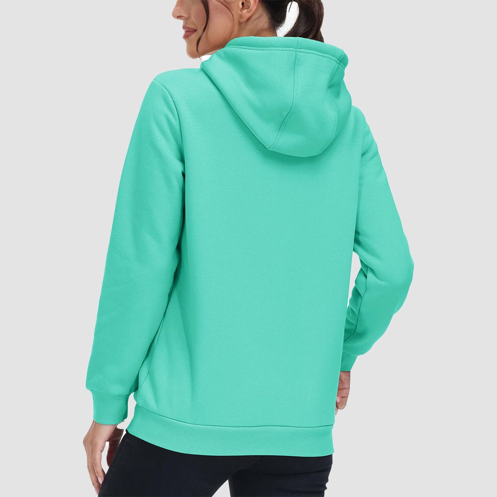 Sweat à Capuche Femme Doublé Sherpa avec Poche Kangourou