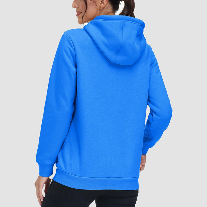Sweat à Capuche Femme Doublé Sherpa avec Poche Kangourou
