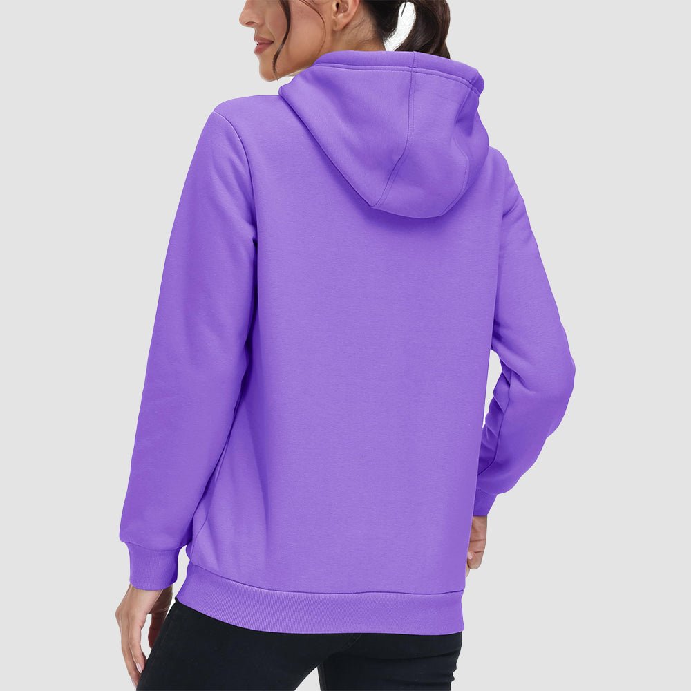 Sweat à Capuche Femme Doublé Sherpa avec Poche Kangourou