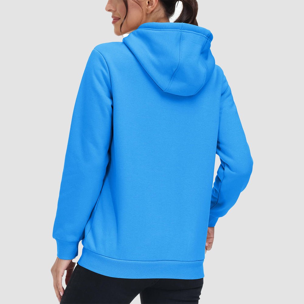 Sweat à Capuche Femme Doublé Sherpa avec Poche Kangourou