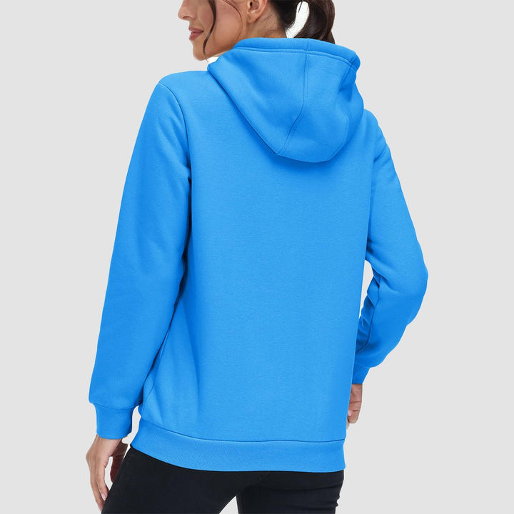 Sweat à Capuche Femme Doublé Sherpa avec Poche Kangourou