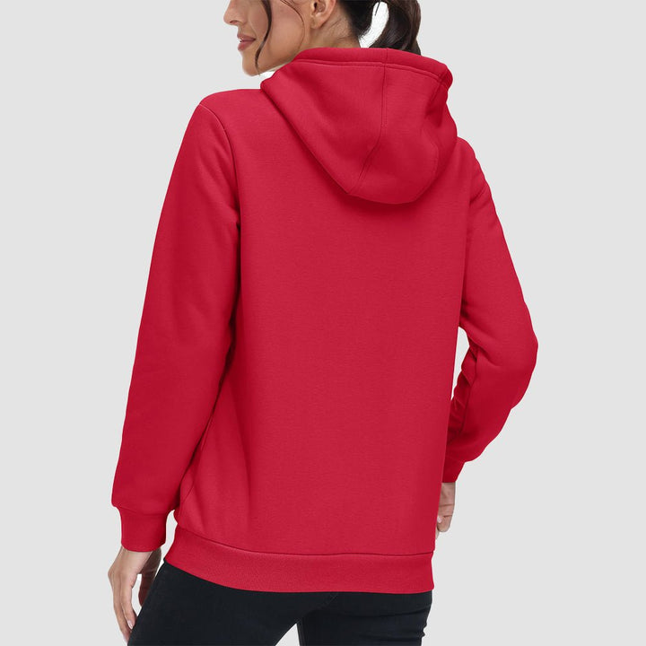 Sweat à Capuche Femme Doublé Sherpa avec Poche Kangourou