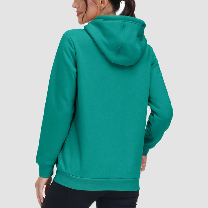 Sweat à Capuche Femme Doublé Sherpa avec Poche Kangourou