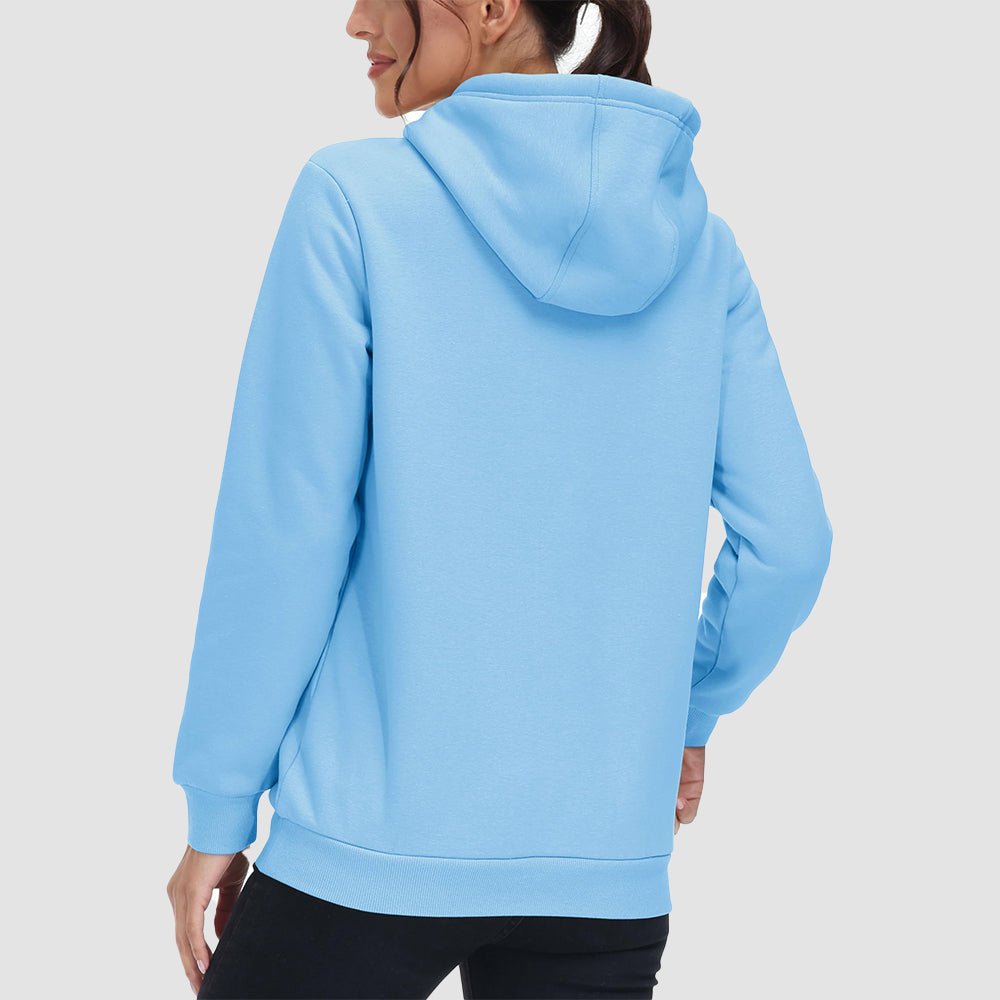 Sweat à Capuche Femme Doublé Sherpa avec Poche Kangourou
