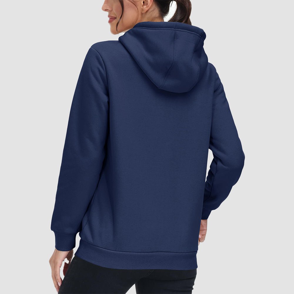 Sweat à Capuche Femme Doublé Sherpa avec Poche Kangourou