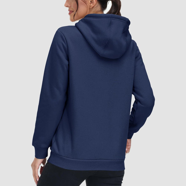 Sweat à Capuche Femme Doublé Sherpa avec Poche Kangourou