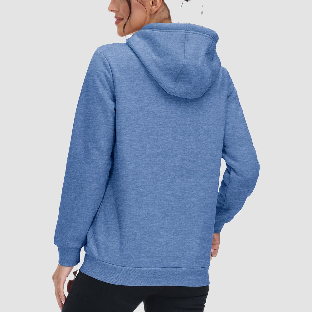 Sweat à Capuche Femme Doublé Sherpa avec Poche Kangourou