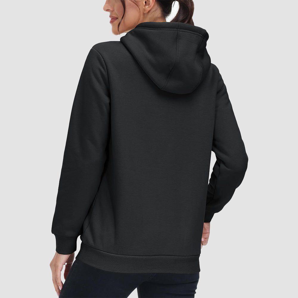 Sweat à Capuche Femme Doublé Sherpa avec Poche Kangourou
