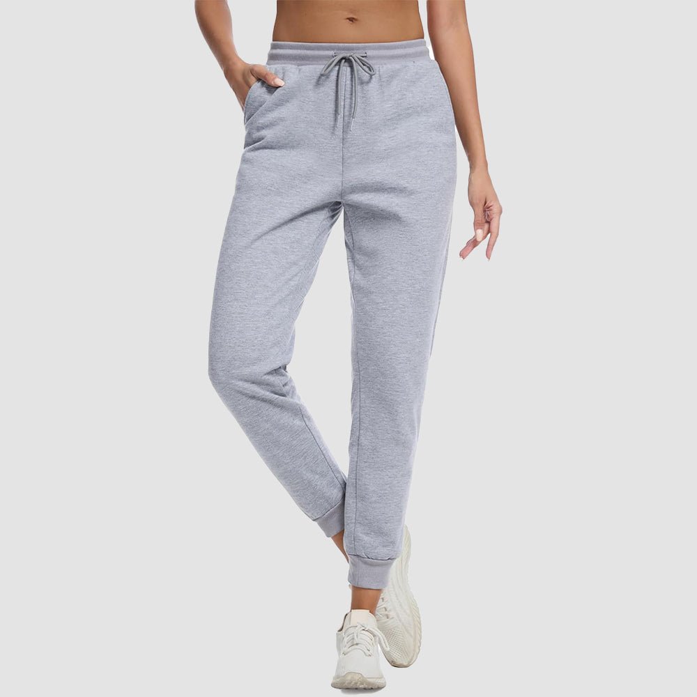 Women's Sherpa-Lined Joggers with Drawstring Waist and Elastic Cuffs