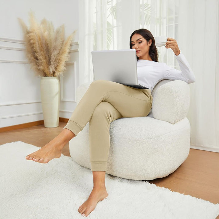Women's Sherpa-Lined Joggers with Drawstring Waist and Elastic Cuffs