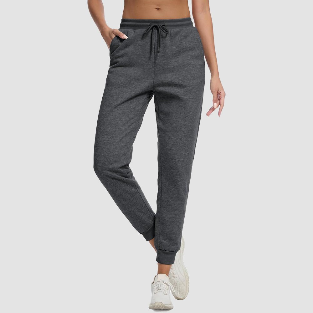 Women's Sherpa-Lined Joggers with Drawstring Waist and Elastic Cuffs