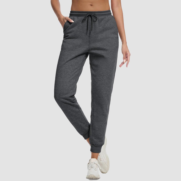 Women's Sherpa-Lined Joggers with Drawstring Waist and Elastic Cuffs