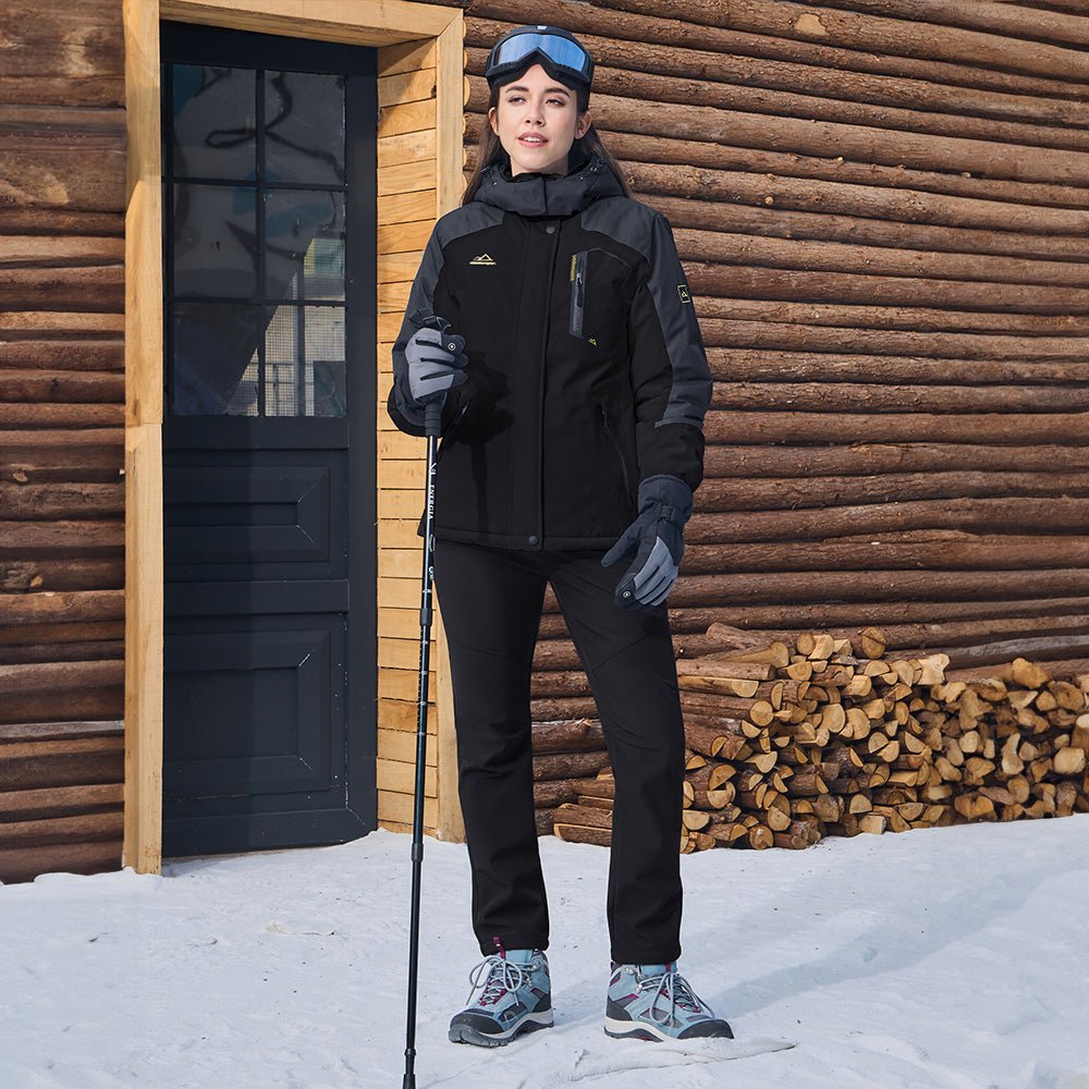 Waterdichte dames-ski-jas met fleecevoering
