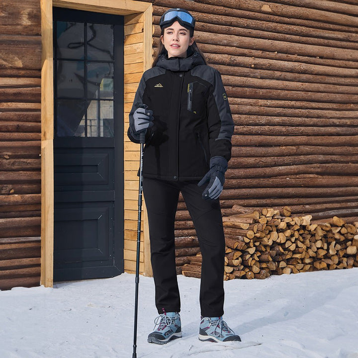 Waterdichte dames-ski-jas met fleecevoering