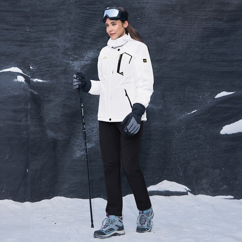 Waterdichte dames-ski-jas met fleecevoering
