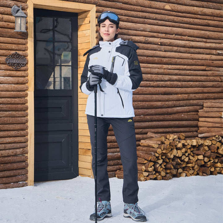 Waterdichte dames-ski-jas met fleecevoering
