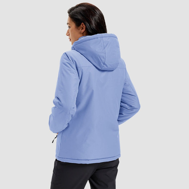 Veste de Ski Femme Imperméable Doublée Polaire Coupe Vent