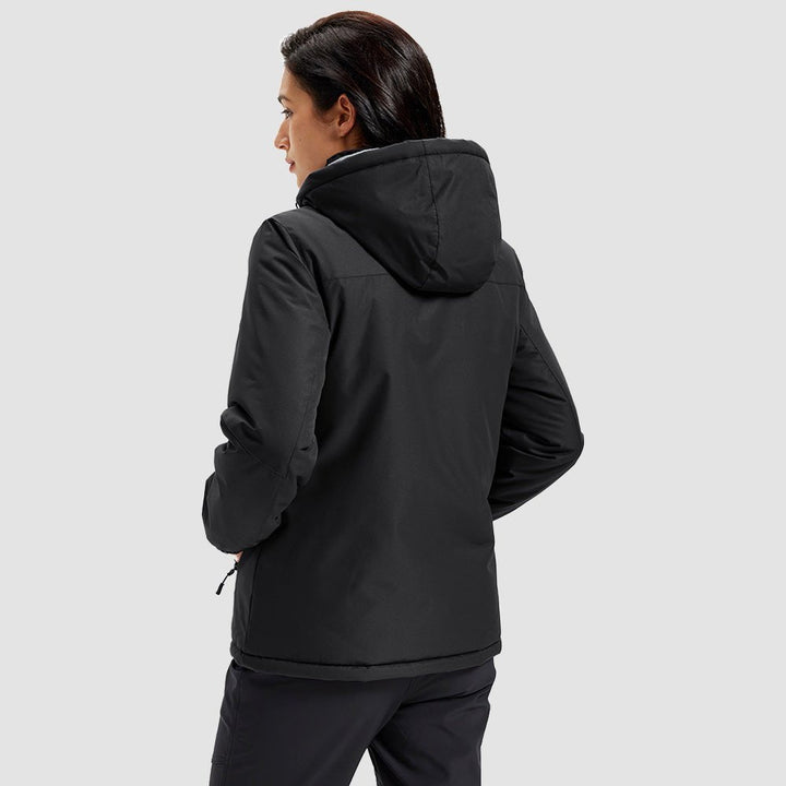 Veste de Ski Femme Imperméable Doublée Polaire Coupe Vent