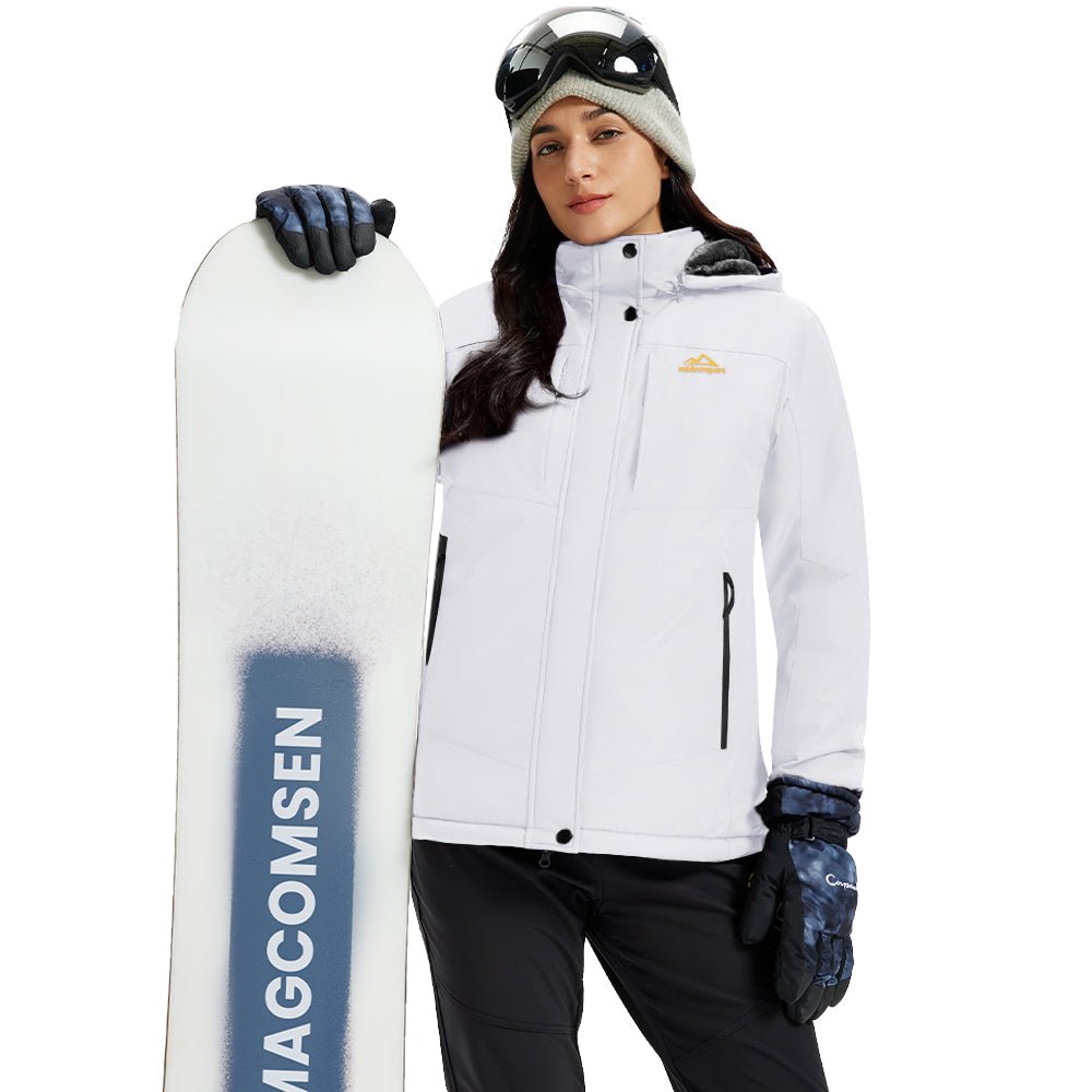 Veste de Ski Femme Imperméable Doublée Polaire Coupe Vent