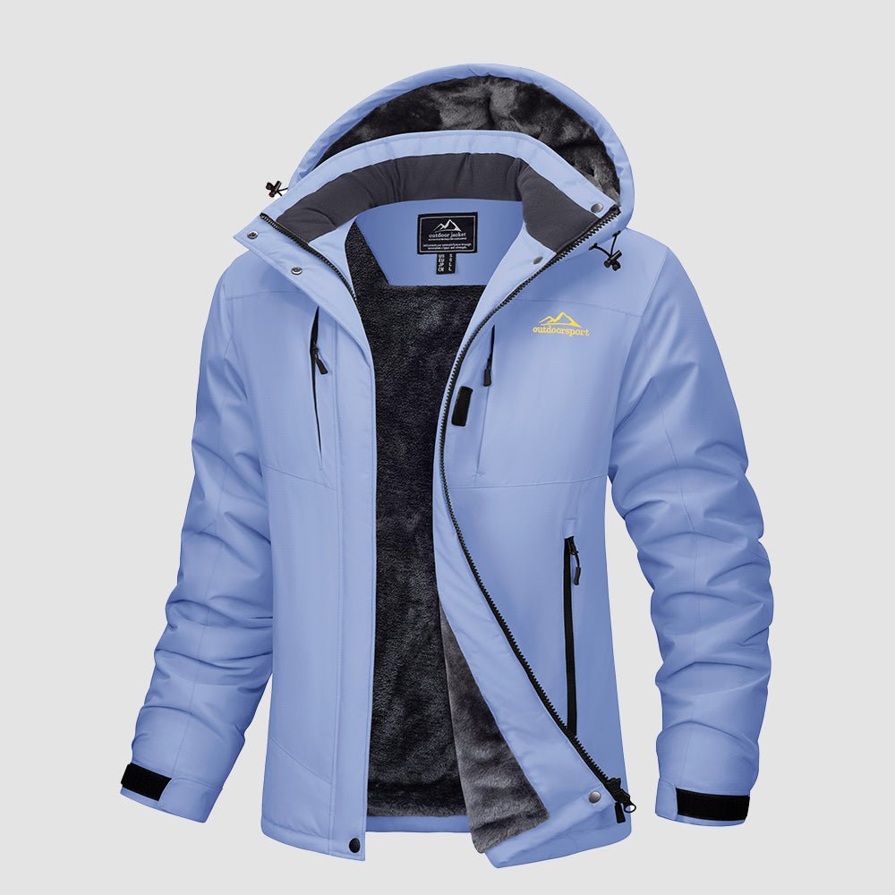 Veste de Ski Femme Imperméable Doublée Polaire Coupe Vent