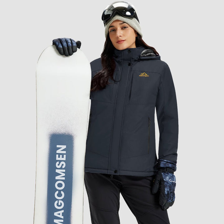 Veste de Ski Femme Imperméable Doublée Polaire Coupe Vent