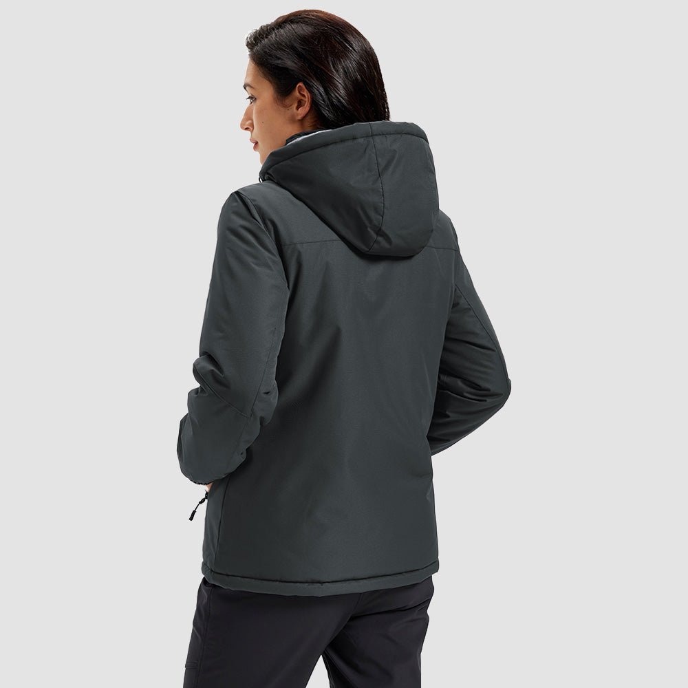 Veste de Ski Femme Imperméable Doublée Polaire Coupe Vent