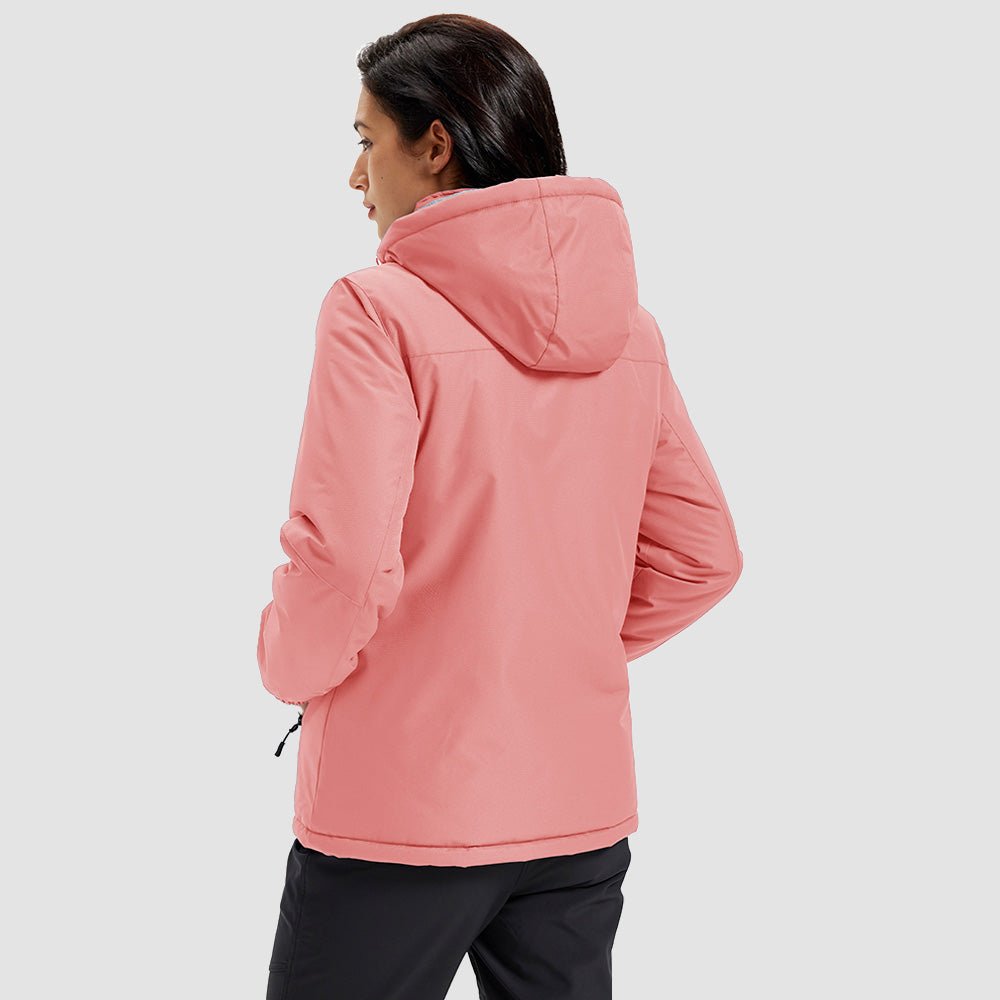 Veste de Ski Femme Imperméable Doublée Polaire Coupe Vent
