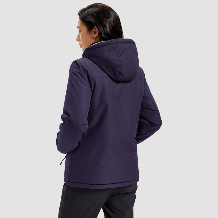 Veste de Ski Femme Imperméable Doublée Polaire Coupe Vent