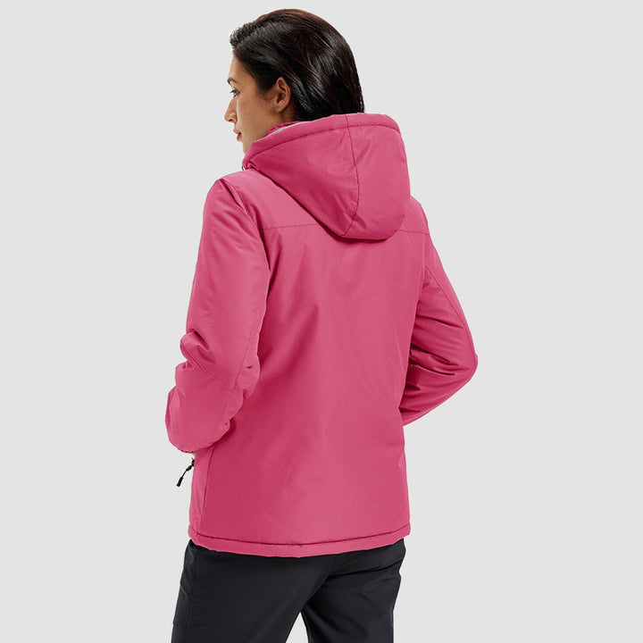 Veste de Ski Femme Imperméable Doublée Polaire Coupe Vent