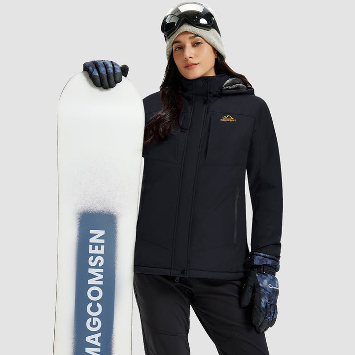 Veste de Ski Femme Imperméable Doublée Polaire Coupe Vent