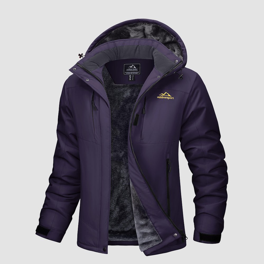 Veste de Ski Femme Imperméable Doublée Polaire Coupe Vent