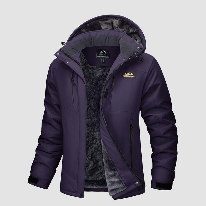 Veste de Ski Femme Imperméable Doublée Polaire Coupe Vent