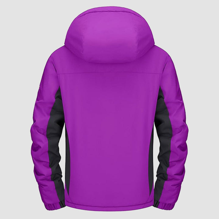 Veste de Ski Femme Imperméable Doublée Polaire à Capuche