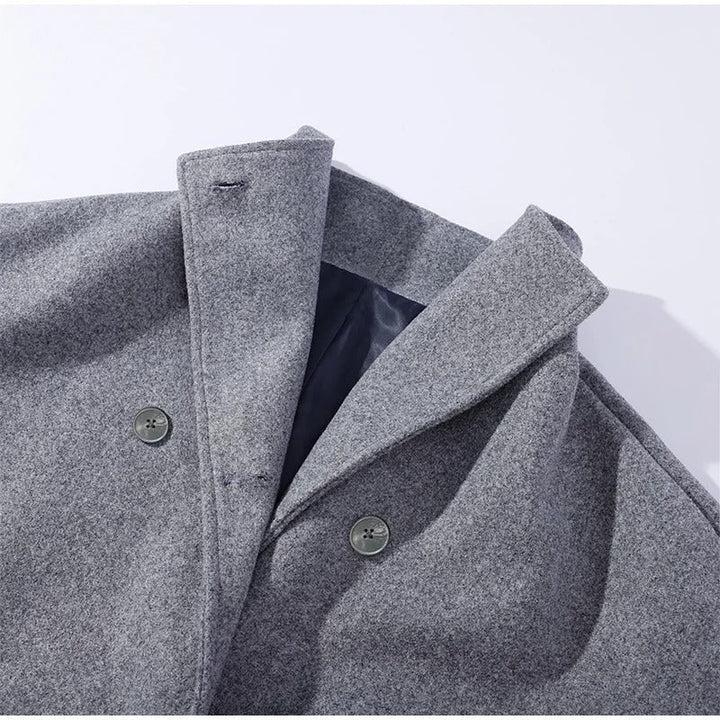 Manteau Femme en Mélange de Laine à Col Montant