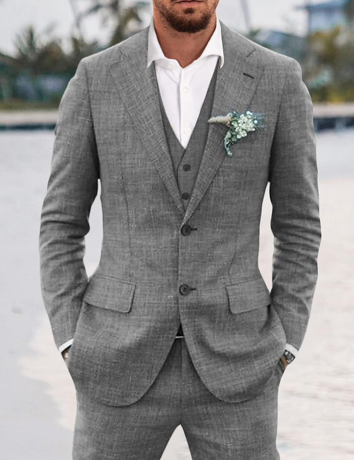 Costume 3 Pièces À Simple Boutonnage Invité De Mariage Pour Homme | Moderne